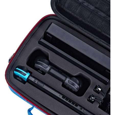 Multifunction Game Machine Storage Bag Large//Small EVA Packet Protection for Switch Portable and Flexible can Hold 14 Game Cards and Other Small Accessory Blue